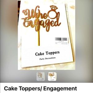 Engagement cake topper